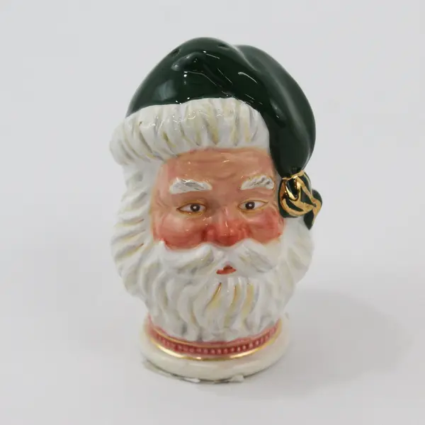 Time To Celebrate Santa Head  Ceramic Salt And Pepper Shakers NWT