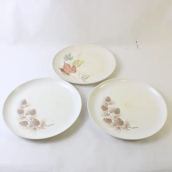 Lot of 3 Melamine Dinner Plates Boontonware Somerset Melmac Duraware 10"