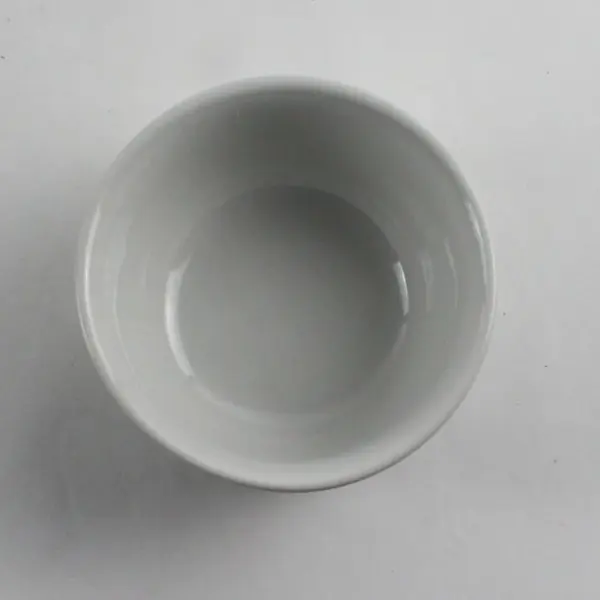 Lot Of 3 Pier 1 Ribbed Ramekin Baking Dishes Porcelain White 3.5 Diameter 