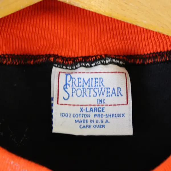 Premier Sportswear Black Orange Customized Halloween Spiderweb Cotton Tee XL