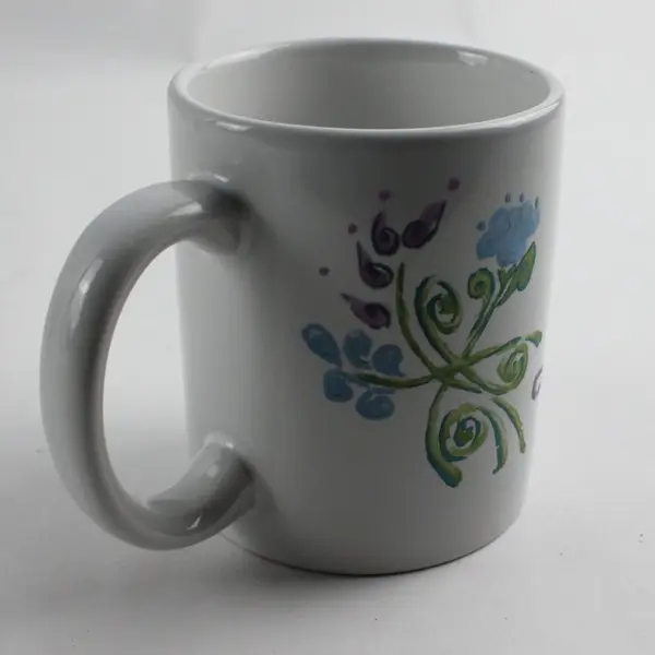 Set of 4 M Ware "Provence" Purple and Blue Floral Mugs