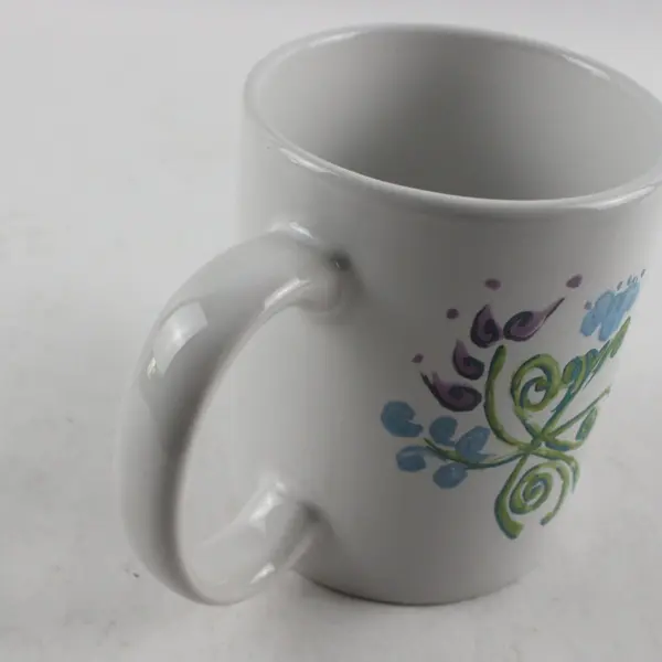 Set of 4 M Ware "Provence" Purple and Blue Floral Mugs