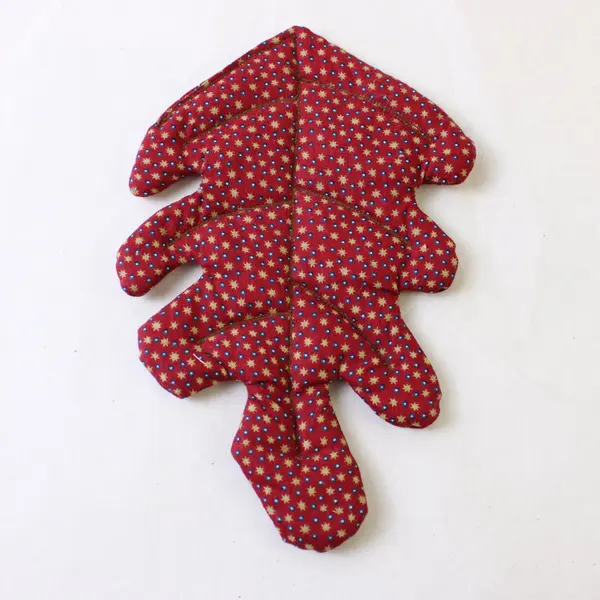 Lot of 4 Handmade Fabric Coasters 6.75" Fall Leaves Harvest Decor