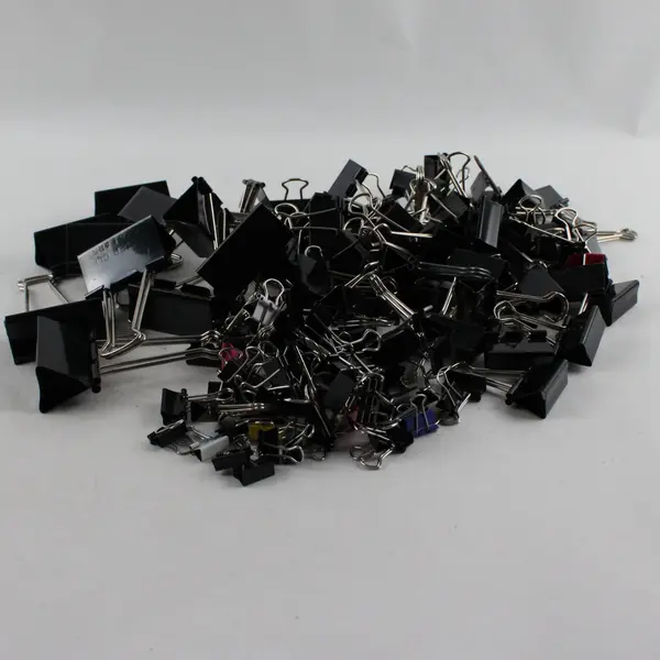 2 lb Lot Assorted Binder Clips Micro Small Medium Large