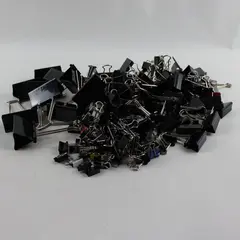 2 lb Lot Assorted Binder Clips Micro Small Medium Large