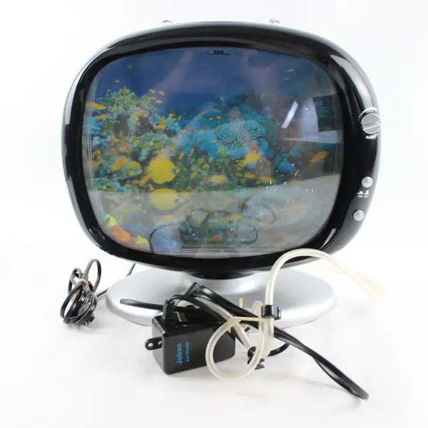 Untested Vintage Retro Fish Tank Aquarium TV Bubbling Lamp. Missing Wall Plug-In