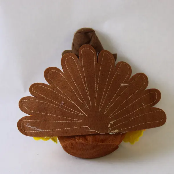 Lot of 2 Handmade Stuffed Fabric Turkey Plush Thanksgiving Fall Decor