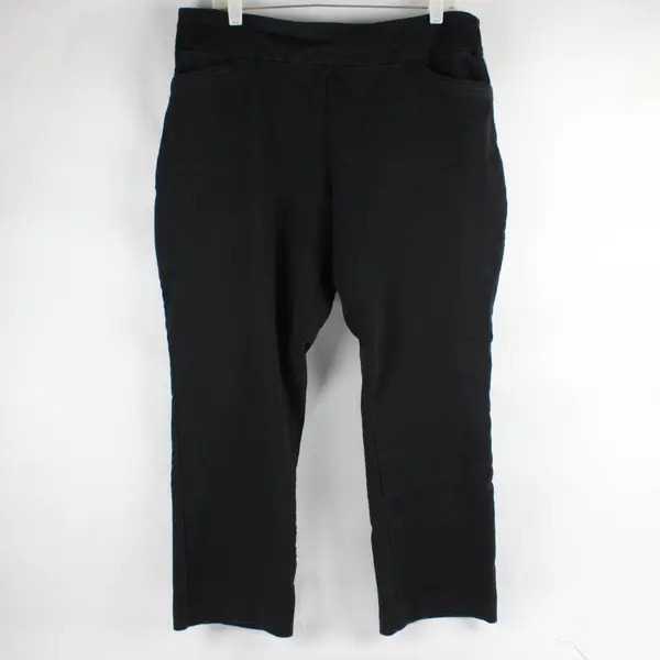 Croft & Barrow Effortless Stretch Ankle Pants Black Womens 14P Regular