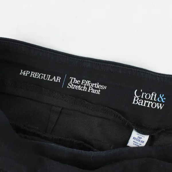 Croft & Barrow Effortless Stretch Ankle Pants Black Womens 14P Regular