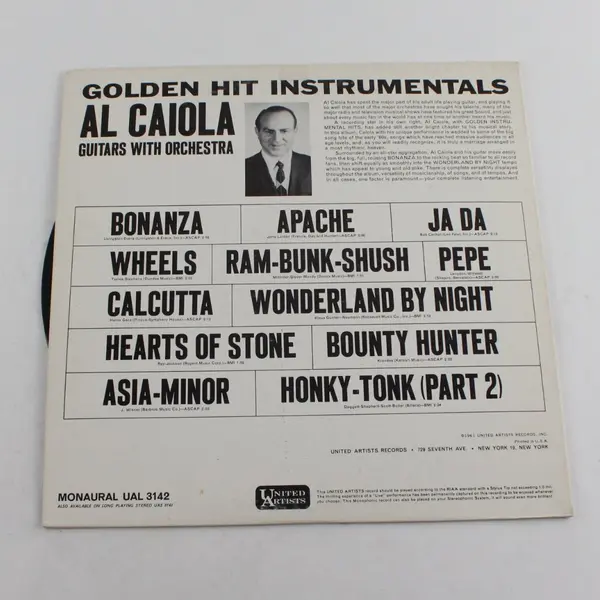 Al Caiola Golden Hit Instrumentals 12"Vinyl  Record 