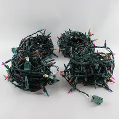 Lot of 4 Multicolor Incandescent Christmas Lights 30 ft Each TESTED