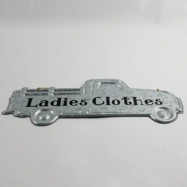 ARTISTRY Ladies' Clothes Aluminum Truck Sign 11.5in