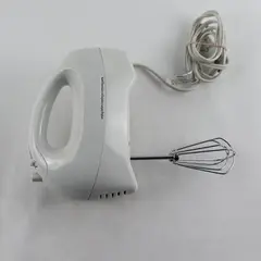 5-Speed Plug-In Electric Hand Mixer Model HM878W White WORKS