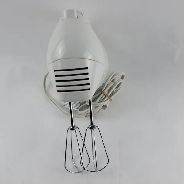 5-Speed Plug-In Electric Hand Mixer Model HM878W White WORKS
