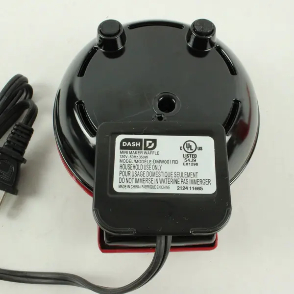 Dash DMW001RD Mini Waffle Maker Red 4in 350W Tested Working