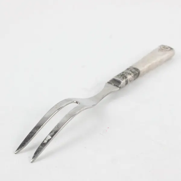 Set of 3 Various Brands Stainless Steel Flatware Ladle, Carving Fork, Soup Spoon