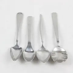 Mixed Lot 4 Stainless Steel Spoons Mixed Brands Sugar Grapefruit Teaspoon