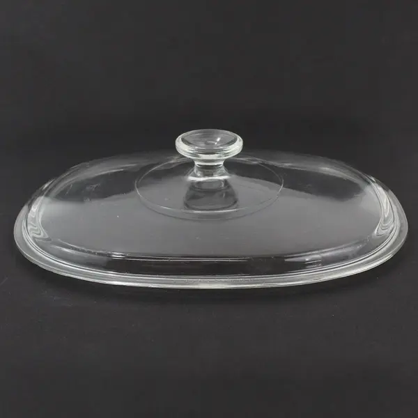 Pyrex DC 1 1/2 C  Clear Glass Oval Replacement Lid 