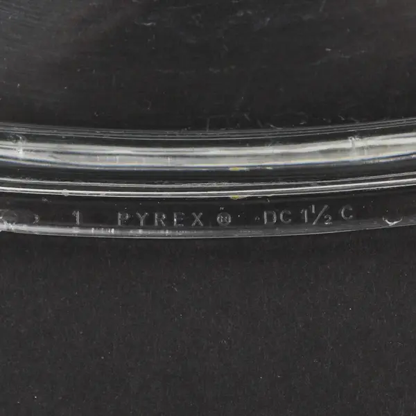 Pyrex DC 1 1/2 C  Clear Glass Oval Replacement Lid 