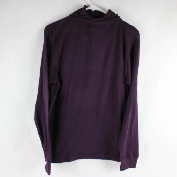 Dressbarn Plum Purple Long-Sleeved Cotton Turtleneck Women's Medium