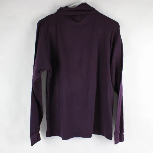 Dressbarn Plum Purple Long-Sleeved Cotton Turtleneck Women's Medium