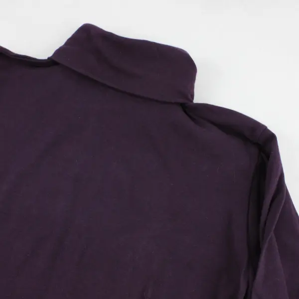 Dressbarn Plum Purple Long-Sleeved Cotton Turtleneck Women's Medium