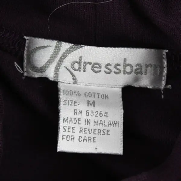 Dressbarn Plum Purple Long-Sleeved Cotton Turtleneck Women's Medium