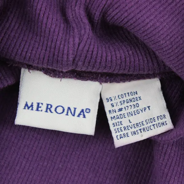 Merona Plum Purple Cropped Turtleneck Women's Large