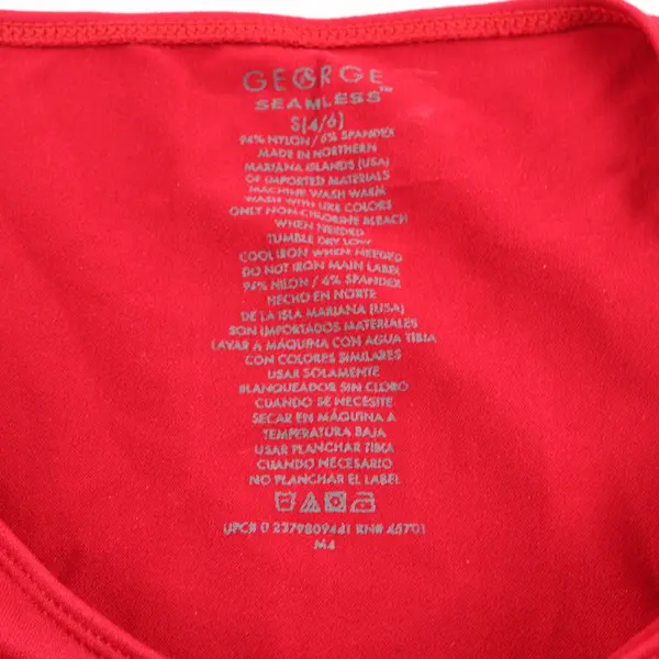 George Seamless Cherry Red Tank Top Women's Small 4/6