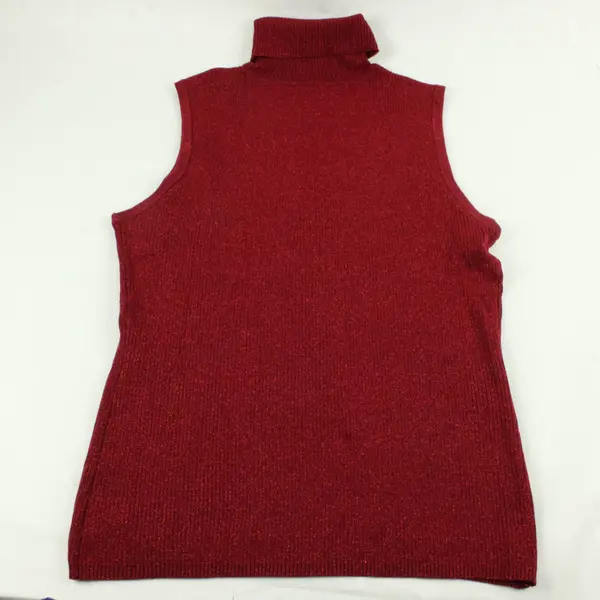 Merona Sparkly Maroon Red Sleeveless Turtleneck Women's XL