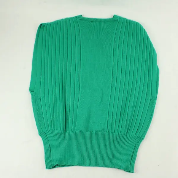 VTG Hot Connection Green Sleeveless Plunge Acrylic Knit Top Women's Medium