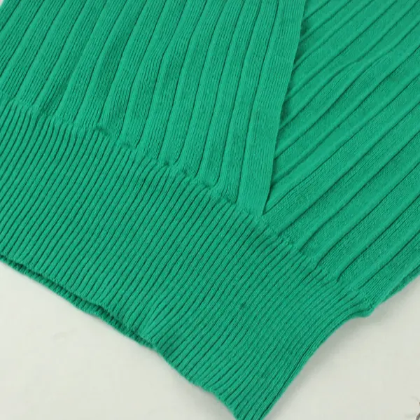VTG Hot Connection Green Sleeveless Plunge Acrylic Knit Top Women's Medium