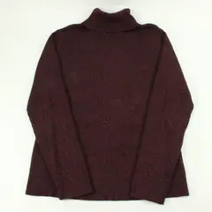 Merona Burgundy and Black Marled Long-Sleeved Turtleneck Women's Large