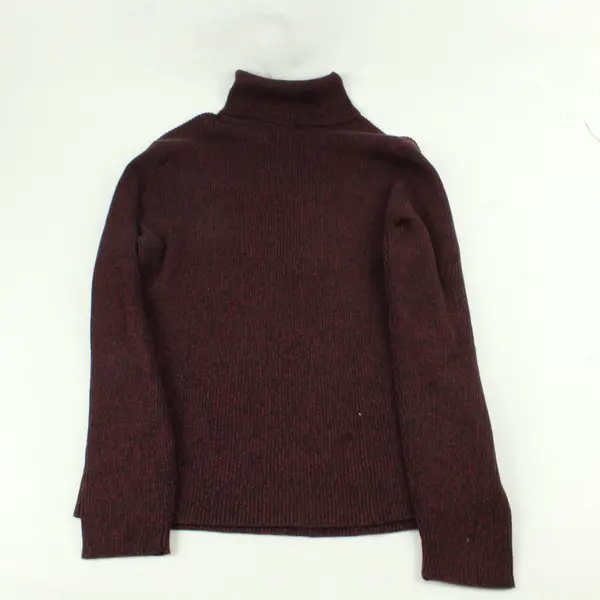 Merona Burgundy and Black Marled Long-Sleeved Turtleneck Women's Large