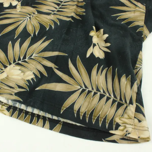 Banana Bay Fine Resort Wear Brown and Black Tropical Tank Women's Large