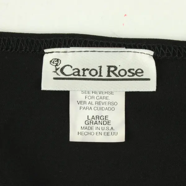 Carol Rose Black 3/4-Sleeve Tie-Front Shrug Women's Large