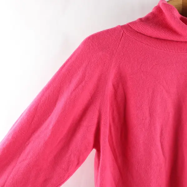 Vintage Designers Originals Hot Pink Women's Turtleneck Sweater M/L 38