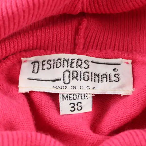 Vintage Designers Originals Hot Pink Women's Turtleneck Sweater M/L 38
