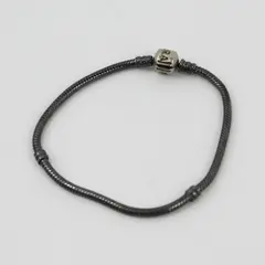 Pandora 925 Sterling Silver Snake Chain Barrel Clasp Bracelet 7-3/4"