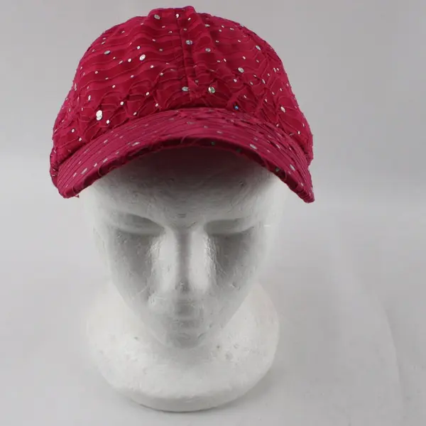 The Alabama Girl Magenta Pink Sequined Baseball Hat One Size