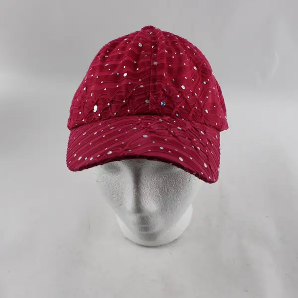 The Alabama Girl Magenta Pink Sequined Baseball Hat One Size