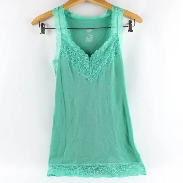 Mossimo Lace Trim Mint Green Tank Top Women's Large