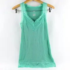Mossimo Lace Trim Mint Green Tank Top Women's Large