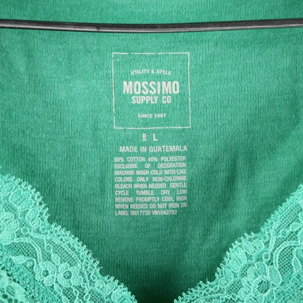 Mossimo Lace Trim Mint Green Tank Top Women's Large