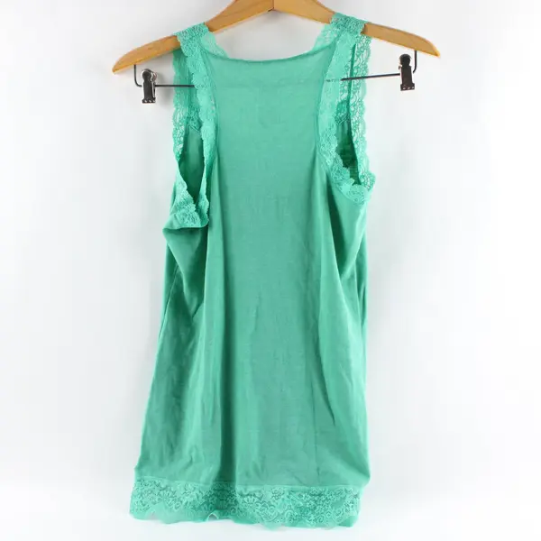Mossimo Lace Trim Mint Green Tank Top Women's Large
