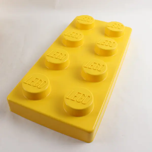 LEGO Storage Brick Case 8 Stud Large Yellow Plastic Bin Box - EMPTY