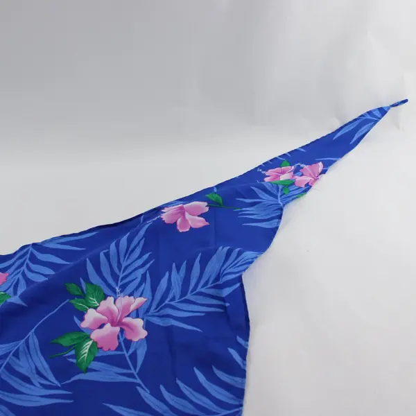 Andrade Women's One Size Blue Floral Wrap Cover Up Polyester Resort Wear #4002