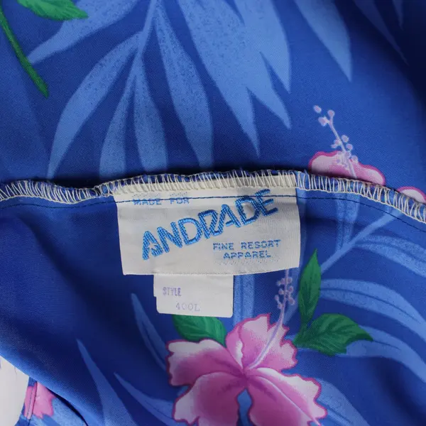 Andrade Women's One Size Blue Floral Wrap Cover Up Polyester Resort Wear #4002