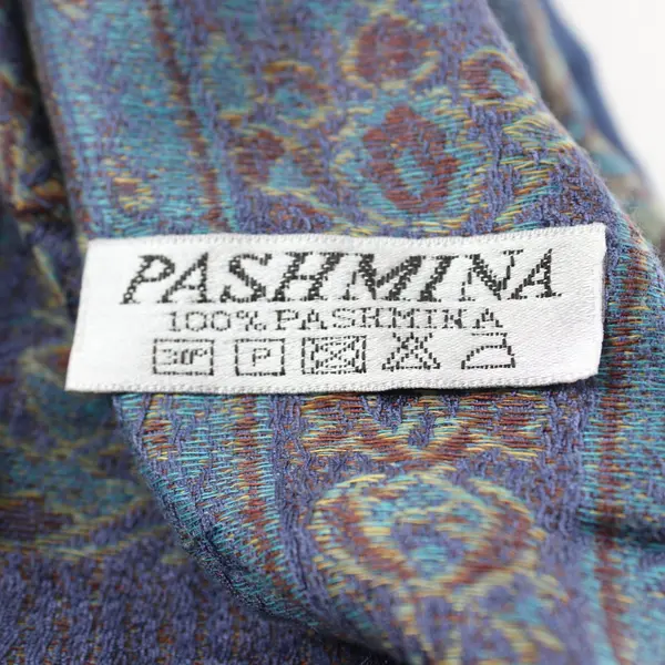 Blue and Green Paisley Fringe Pashmina Scarf Shawl 28"x68"