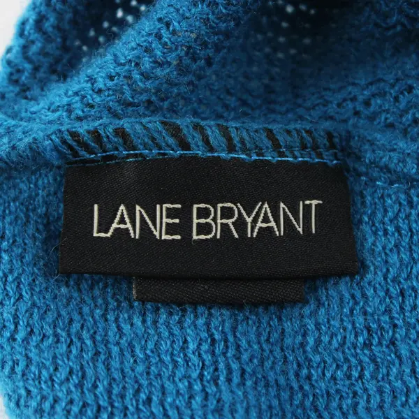 Lane Bryant Blue Poncho Fringe One Size Pre-Owned